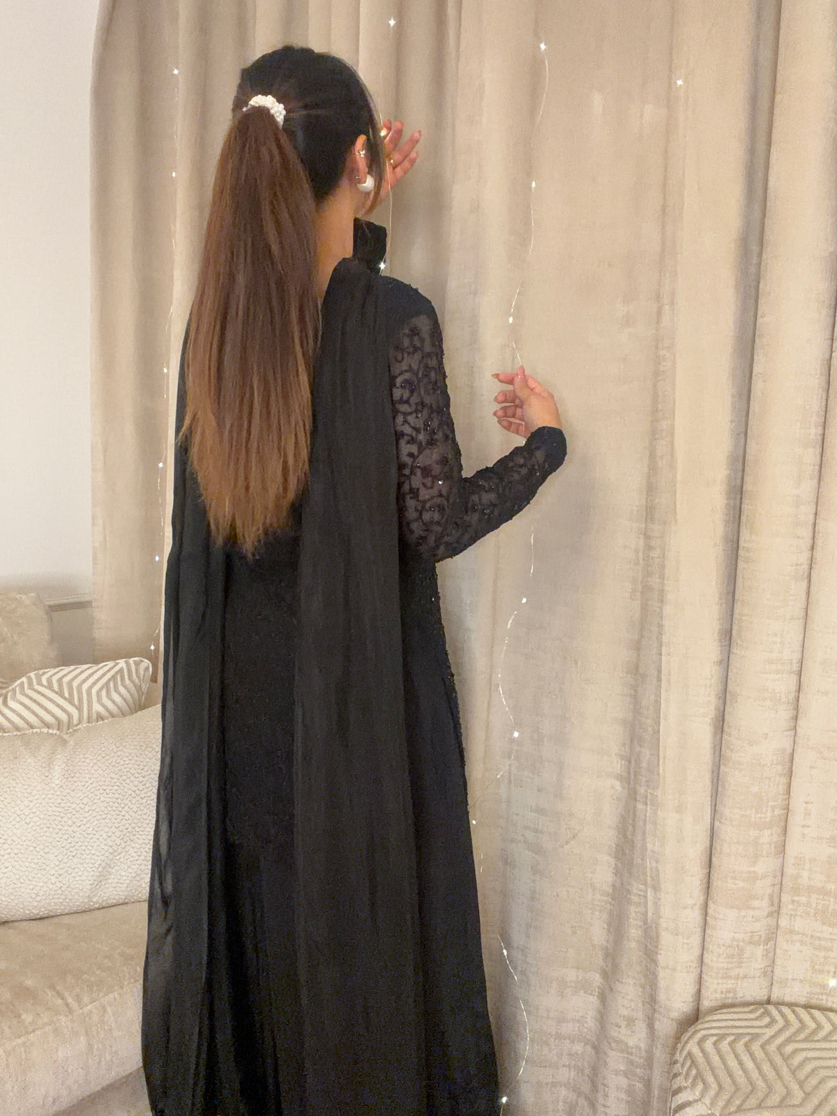 MASHUKA
- BLACK CRYSTAL DUPATTA