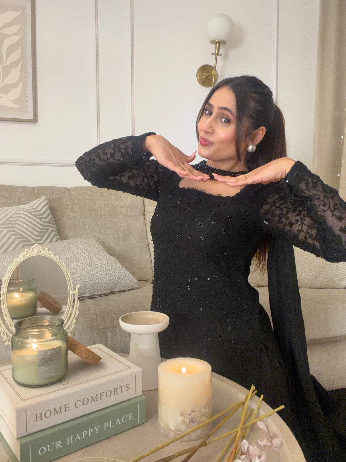 MASHUKA
- BLACK CRYSTAL DUPATTA